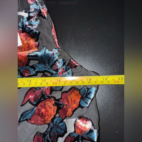 Free People womens Tied To You Tank in Dark Combo Sheer Velvet Burnout S NWT - Picture 8 of 9